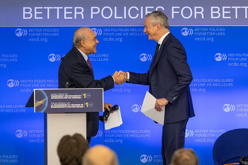 From left: Angel Gurría, Secretary-General of the OECD and Bruno Le Maire, French Minister of Economy and Finance. Photo: OECD/Victor Tonelli